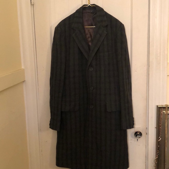 Elegant men’s gray long coat M/L - Picture 2 of 8